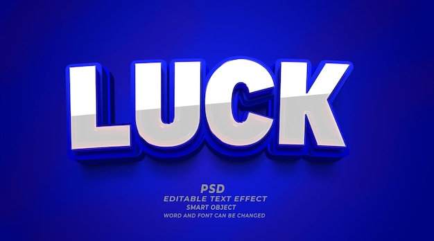 Psd Luck 3d Edytowalny Efekt Tekstowy