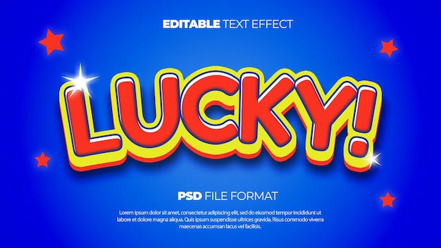 PSD psd счастливый текстовый эффект