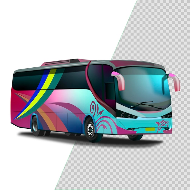 PSD psd luxe ac bus illustratie geïsoleerd