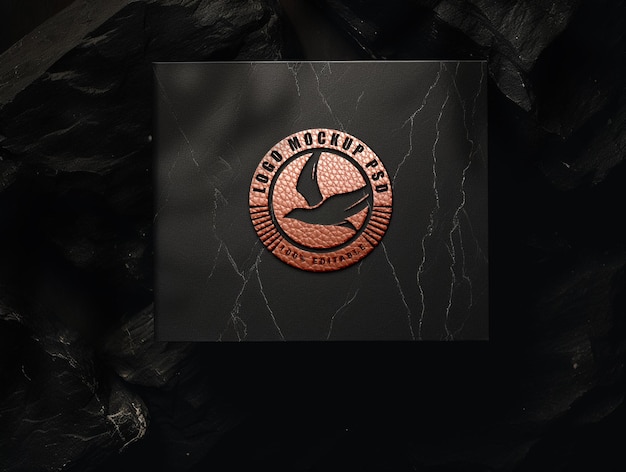 Psd luxe reliëf logo mockup