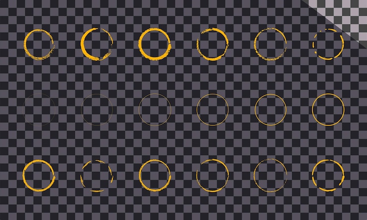 PSD psd luxury decorative collection design on transparent background