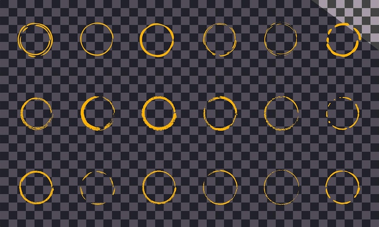 PSD psd luxury decorative collection design on transparent background