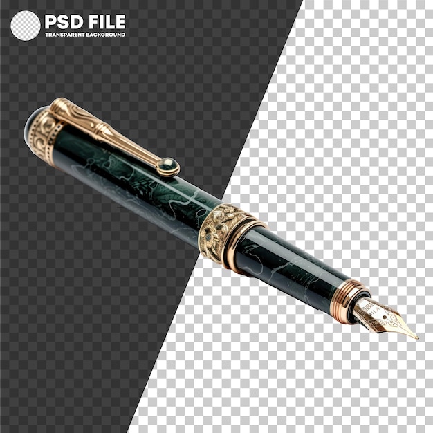 Psd luxury fountain pen with wood finish