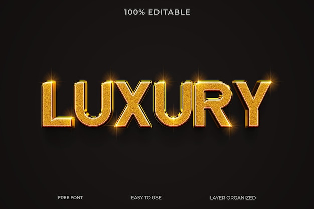 Psd luxury gold text style effect