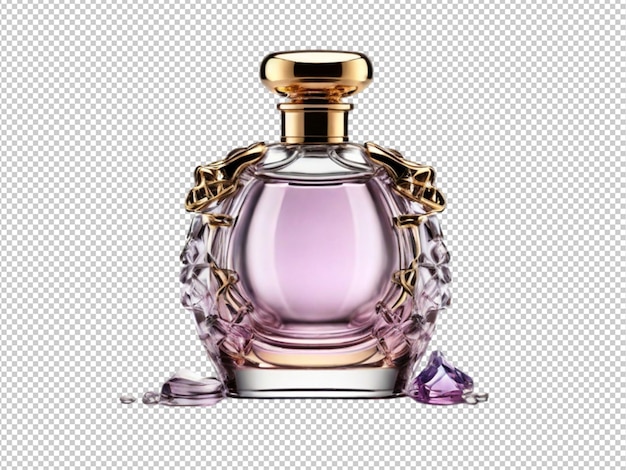 Psd of a luxury perfume on transparent background