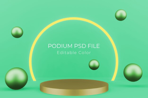 PSD 製品プレゼンテーション用のpsd豪華な表彰台3dレンダリング