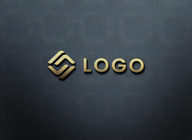 PSD luxury textured logo mockup