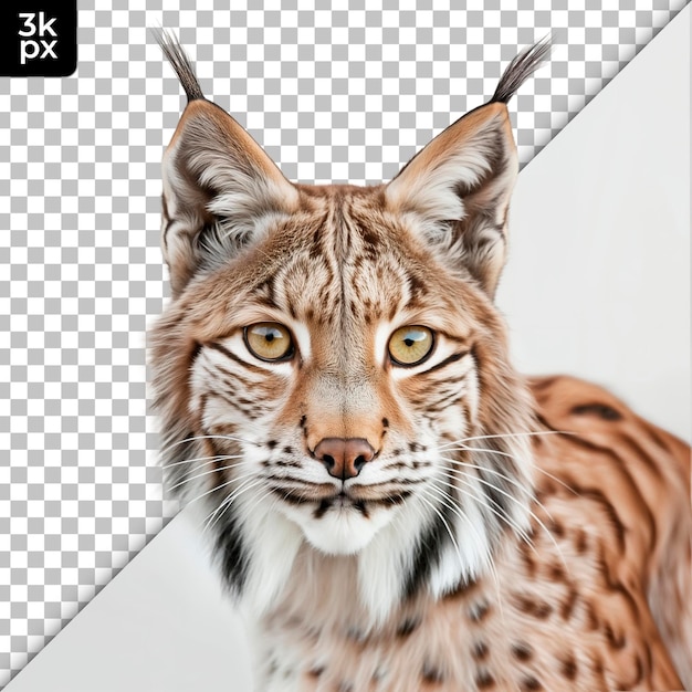 Psd lynx isolated on a transparent background