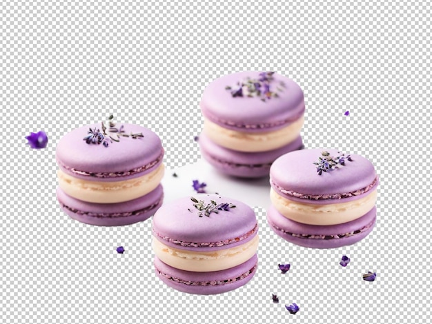Psd macarons png on a transparent background