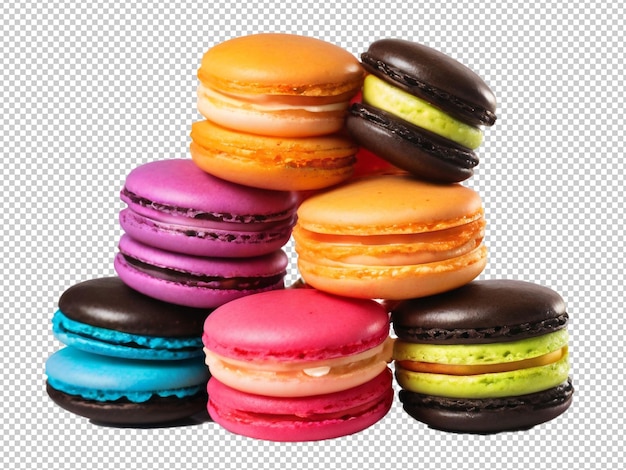 PSD psd macarons png on a transparent background