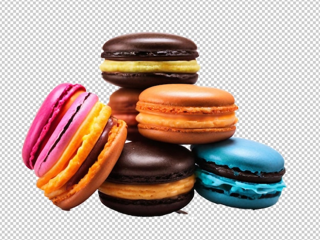 PSD psd macarons png on a transparent background