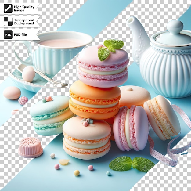 PSD psd macaroons on transparent background