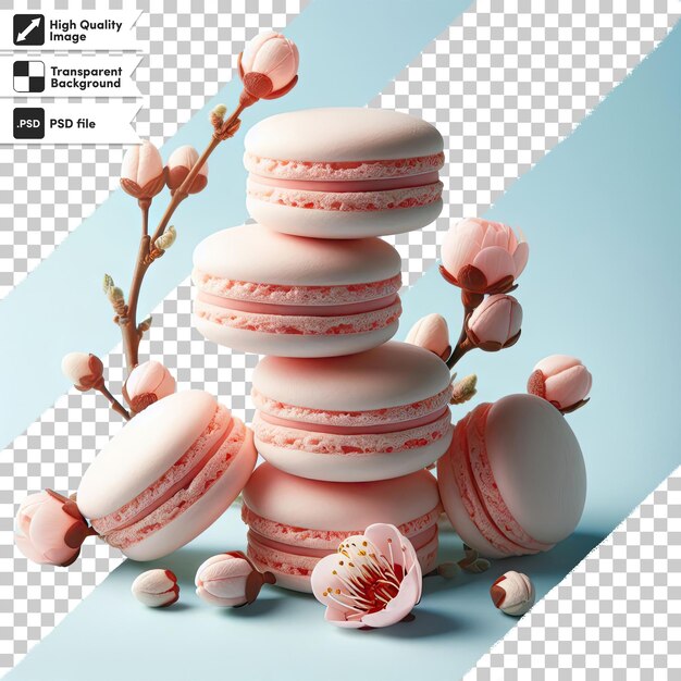 PSD psd macaroons on transparent background