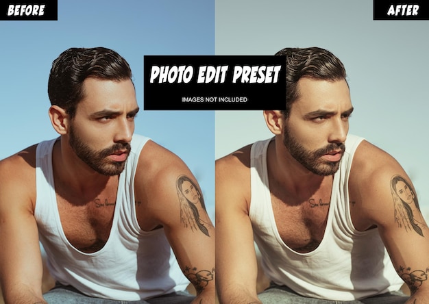 PSD magazine photo edit preset filter