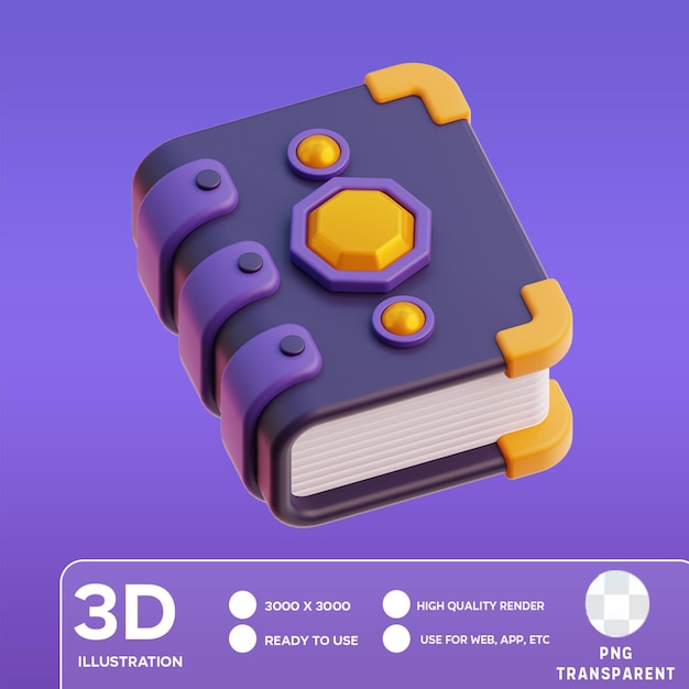 PSD psd волшебная книга 3d иллюстрация