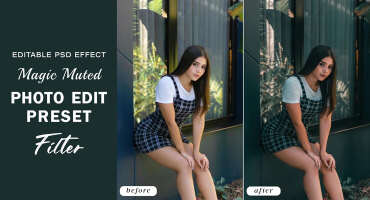 PSD psd magic muted photo edit preset filter for warm rich tones outdoor photography nature filters