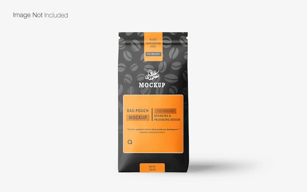 PSD psd makieta realistycznej torby na kawę z widokiem z przodu