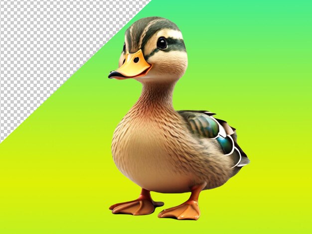 Psd of a mallard on transparent background