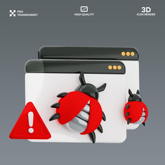 PSD Mallware Site 3D Illustration