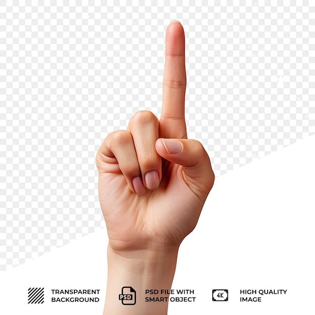 PSD psd man hand pointing isolated