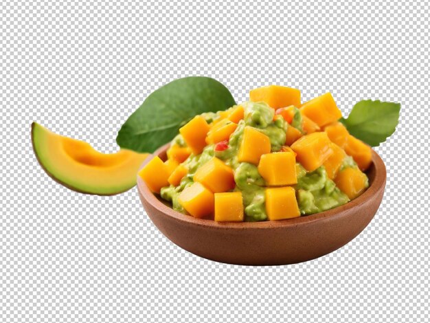 Psd mango guacamole png op een transparante achtergrond