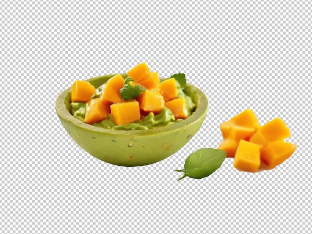 Psd mango guacamole png op een transparante achtergrond