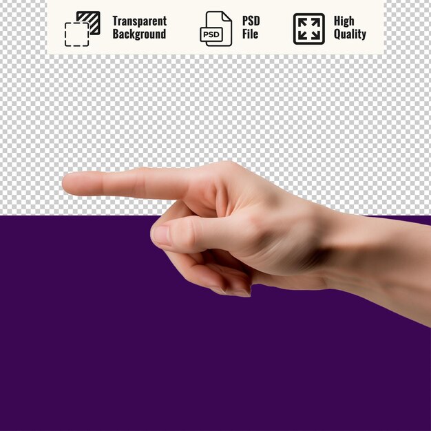 Psd mano apuntando