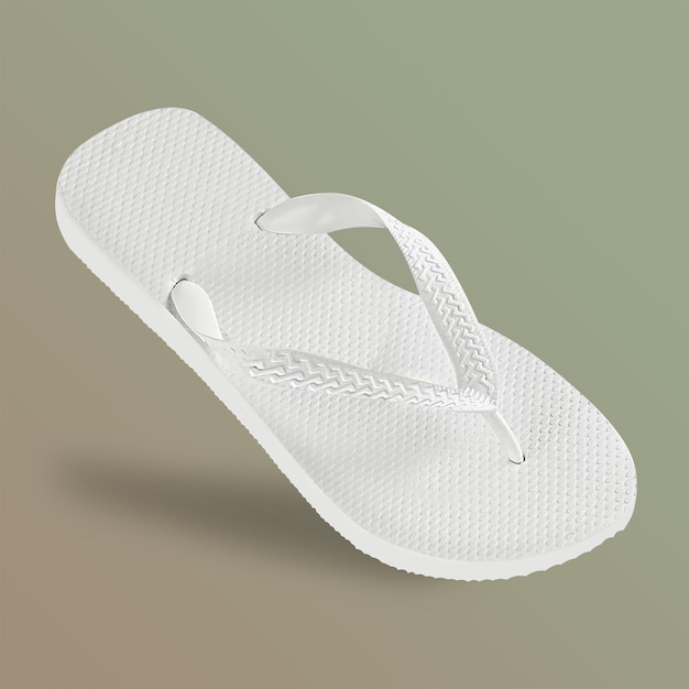 PSD maquete chinelo de borracha branco