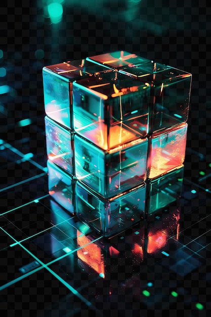 Psd market factor investing met abstract rubiks cube achtergrond glowing stock market achtergrond