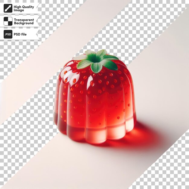 PSD psd marmalade jelly with strawberries on transparent background with editable mask layer