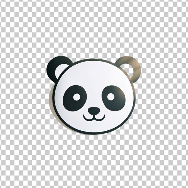 PSD psd of a mascot cute panda logos on transparent background