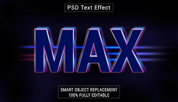 PSD psd maxスタイルの3dテキスト効果