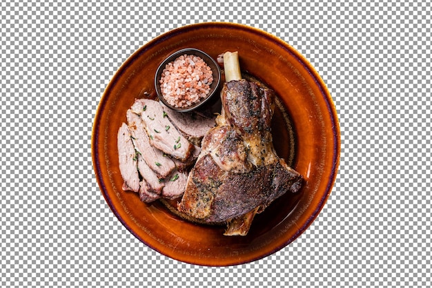 PSD psd meat cup full of meat on isolated and transparent background