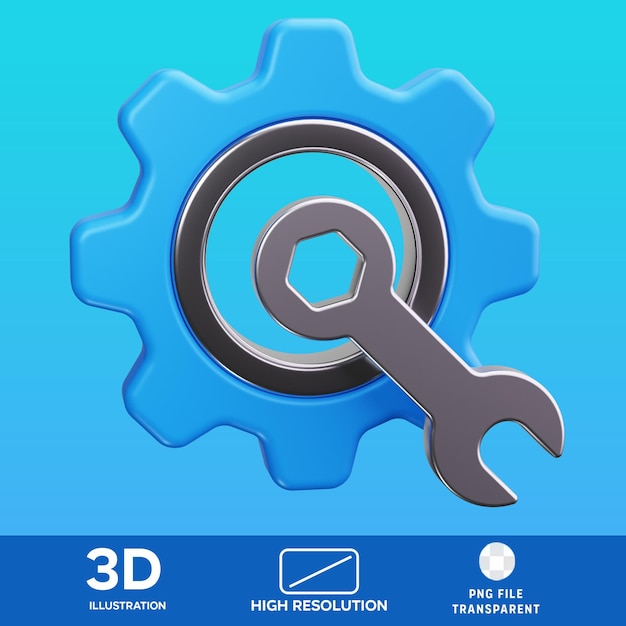 psd mechanic 3d illustration