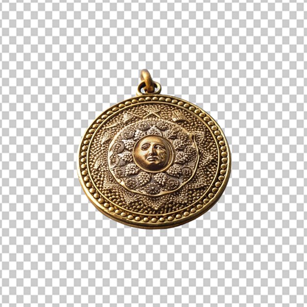 PSD psd of a medallion on transparent background