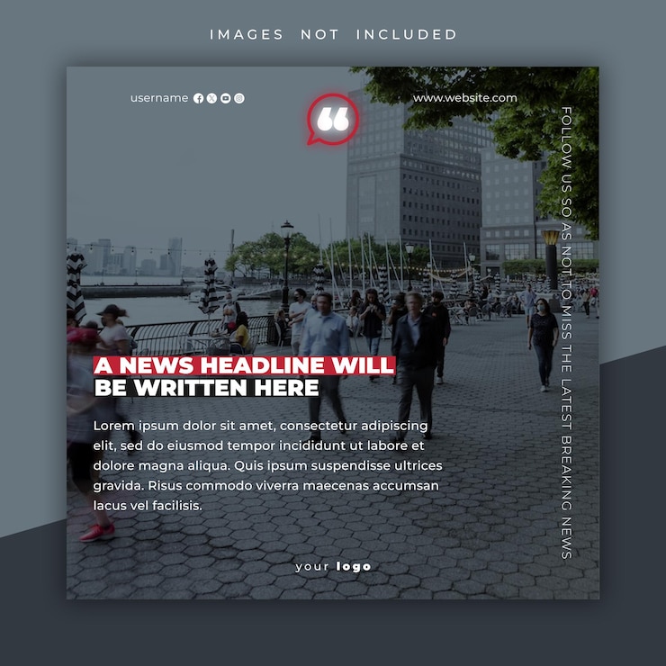 PSD psd media społecznościowe i szablon udostępniania wiadomości na instagramie