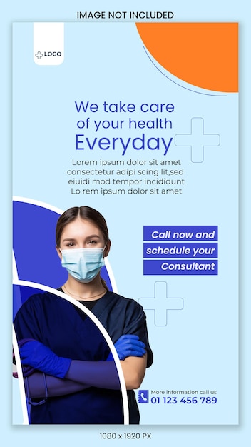 PSD psd medical and health care social media story template