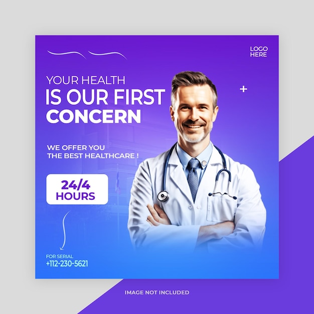 PSD psd medical healthcare social media web banner and post template