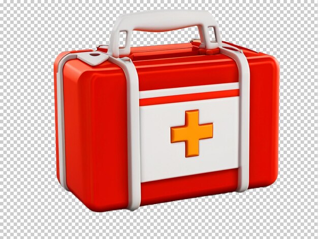 Psd medical kit with first aid supplies png on a transparent background