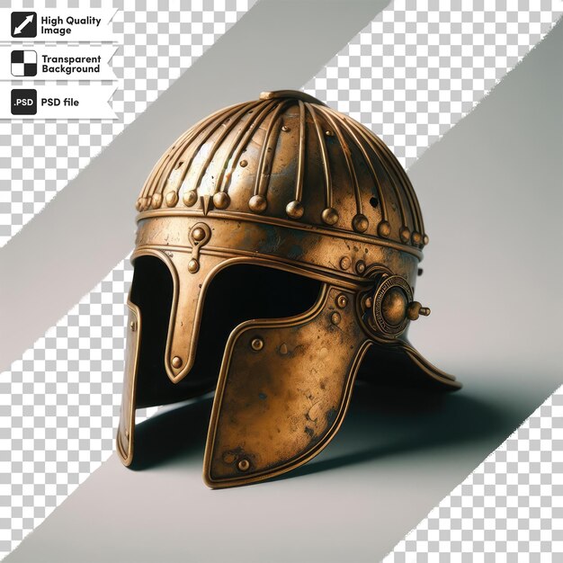 PSD psd medieval knight greek spartan gladiator helmet on transparent background