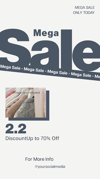 Psd Mega Sprzedaż Do 70 Off Instagram Post Template