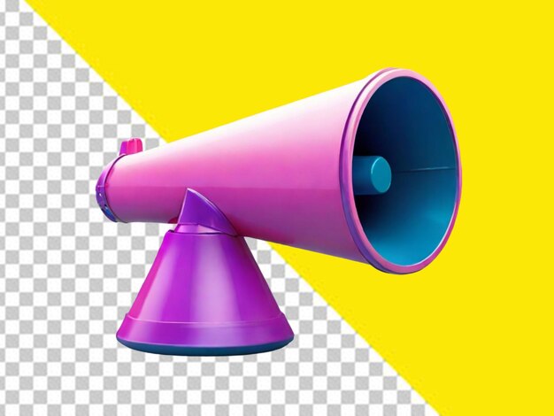 Psd of a megaphone on a transparent background