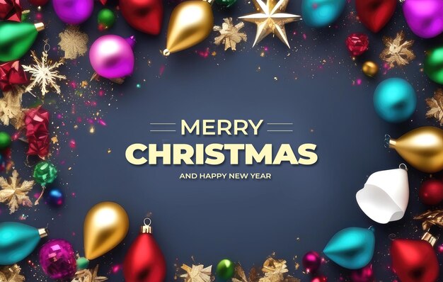 PSD psd merry christmas banner background design template