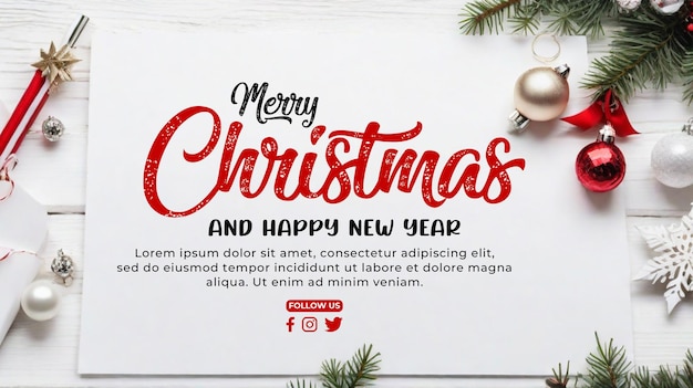 PSD psd merry christmas banner template design