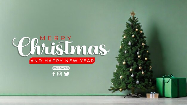 PSD psd merry christmas banner template design