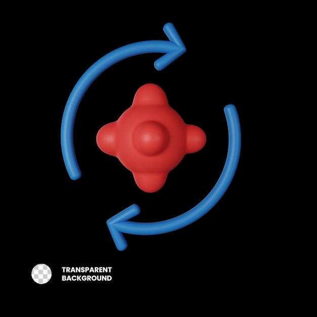 Psd metabolism 3d icon illustration