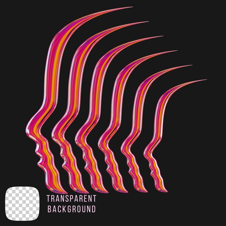 PSD psd metal y2k faces shapes abstract shape 3d rendering