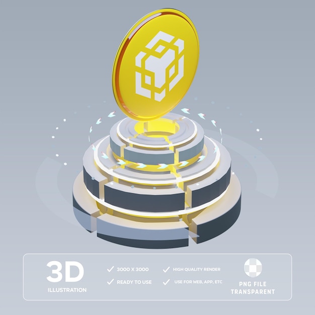 PSD метаверсия bnb bnb 3D иллюстрация