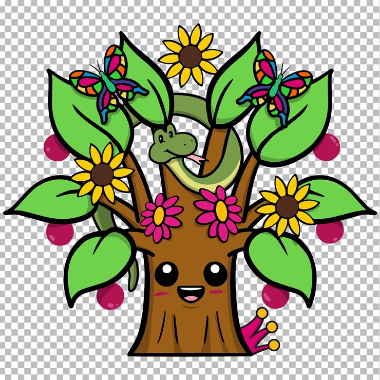 PSD psd mexican culture tree of life illustration