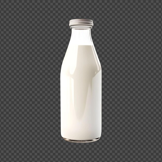 PSD psd_bottle di latte isolato su sfondo trasparente png cutout